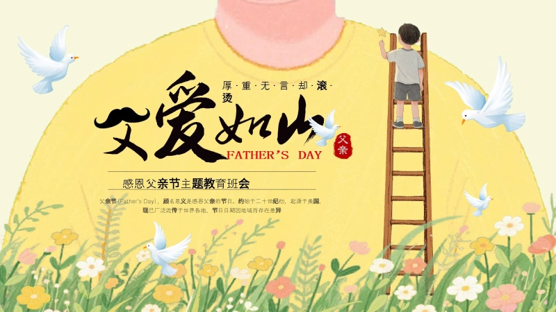【128707】从《哪吒》探秘父爱感恩父亲节主题班会